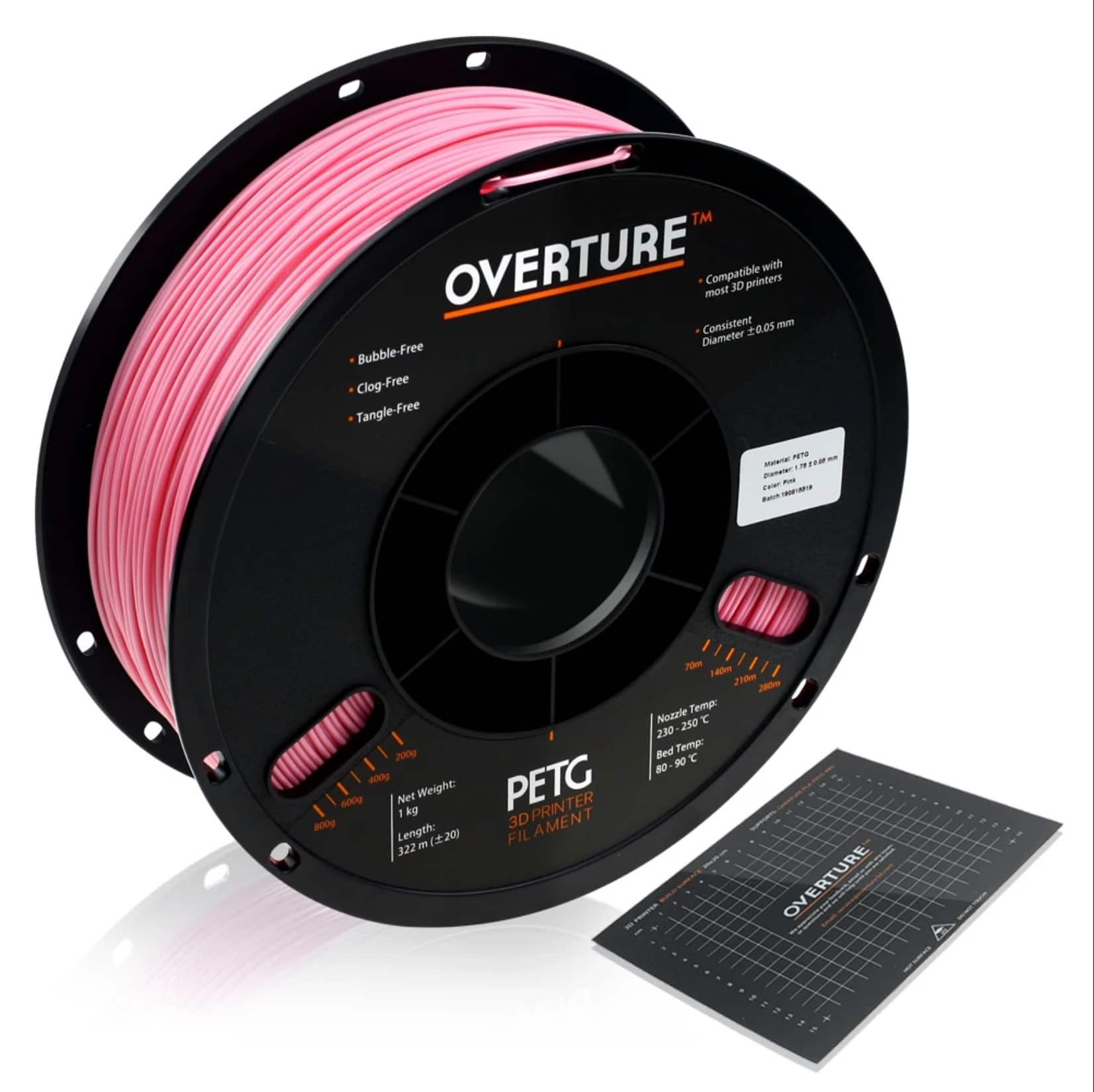 OVERTURE PETG 1kg 1.75mm Pink