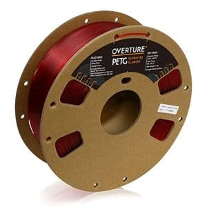 OVERTURE PETG 1kg 1.75mm Transparent Red
