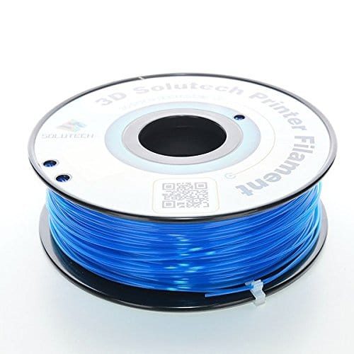 3D SOLUTECH Flexible TPE 95A 1kg 1.75mm See Through Blue