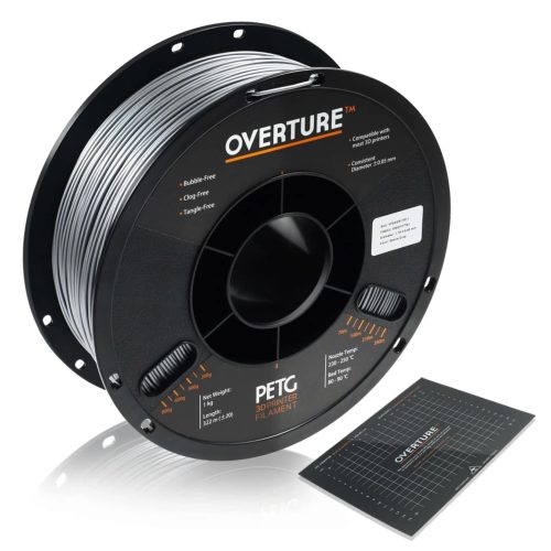 OVERTURE PETG 1kg 1.75mm Space Gray