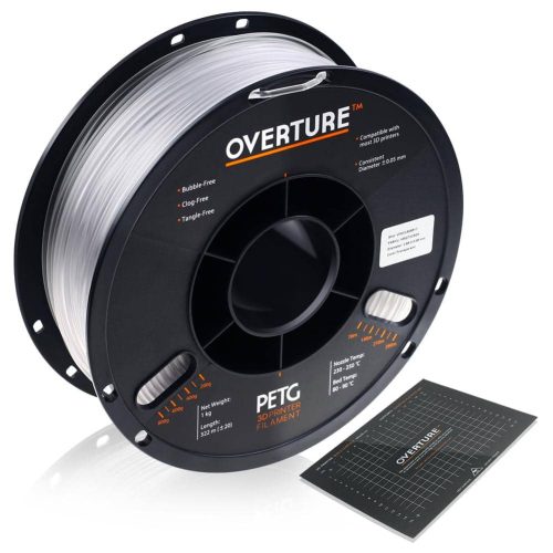 OVERTURE PETG 1kg 2.85mm Clear